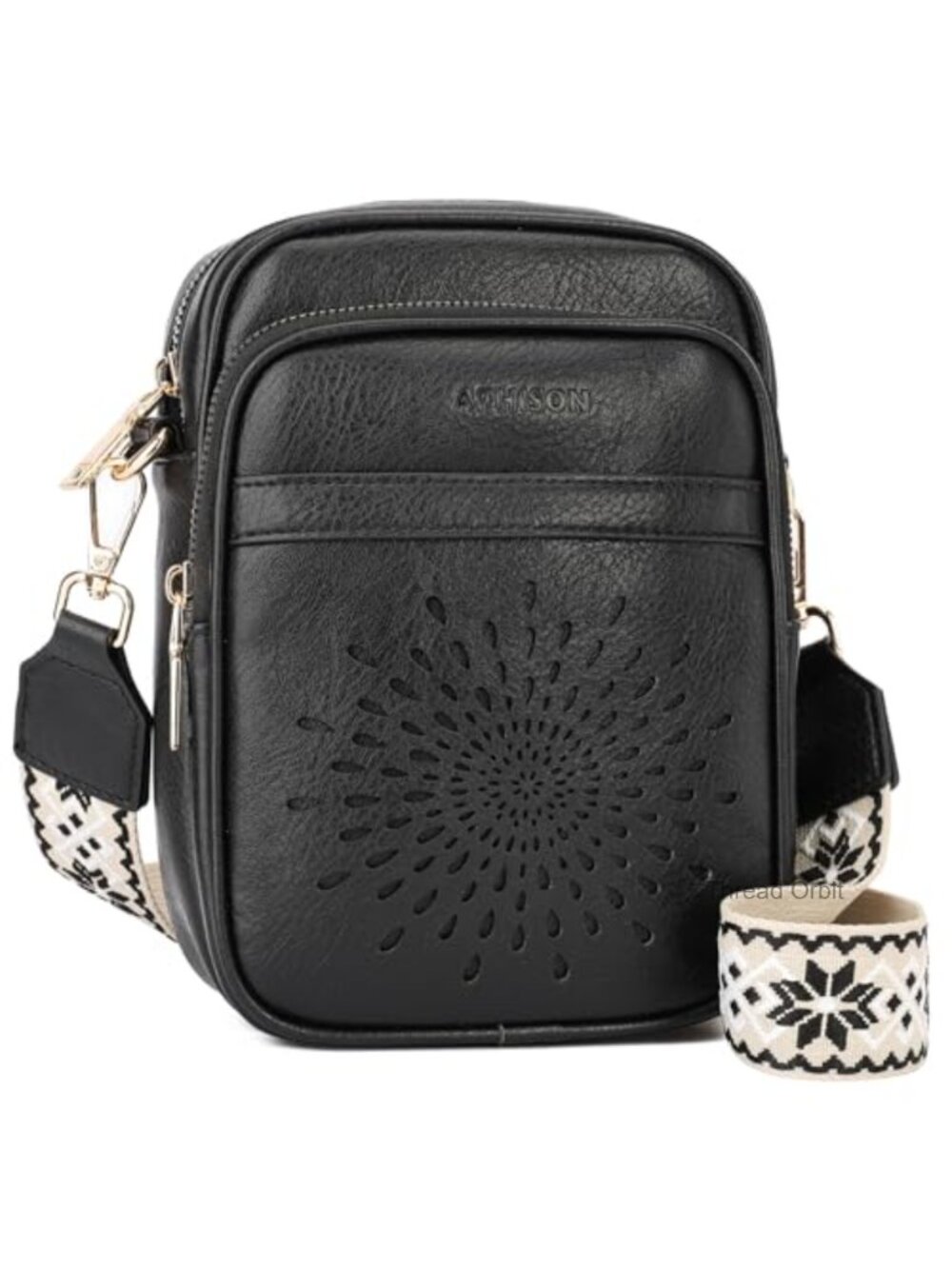 Faux Leather Crossbody Bag RFID Blocking Wallet 6 Card Slots Small Phone Purse